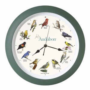 Clock-Audubon Singing Birds w/Light Sensor (13" Di
