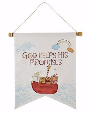 Wall Banner-Noah's Ark-God Keeps His Promises (14"