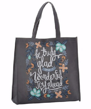 Tote Bag-Nylon-Be Truly Glad (14" Square/6" Gusset