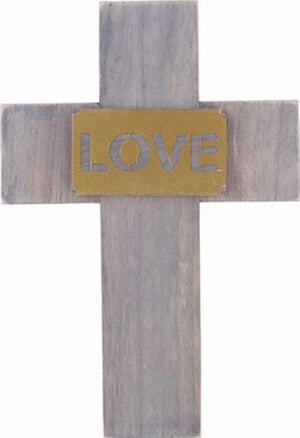 Wall Cross-Love (8")