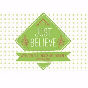 Cards-Pass It On-Just Believe (3"x2") (Pack of 25)