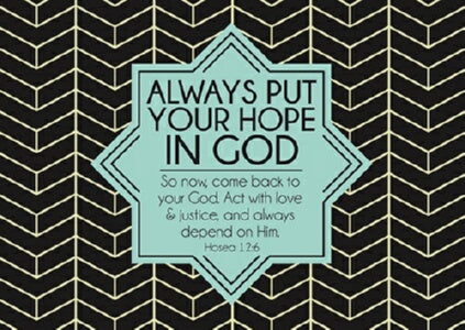 Postcard-Hope In God (6 x 4.25) (Pack Of 6)
