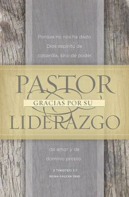 Bulletin-Thank You  Pastor (2 Timothy 1:7 RVR-Spanish