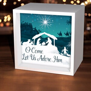 Light Box-Let Us Adore Him (5-5/8 Square)