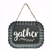 Fluted Tin Sign-Gather (6.5 x 5)