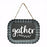 Fluted Tin Sign-Gather (6.5 x 5)