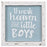 Framed Linen Sign-Little Boys (8 x 8 White)