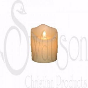 Marvelous Lights Flameless Candle  Ivory Drip Wax (3" x 4")