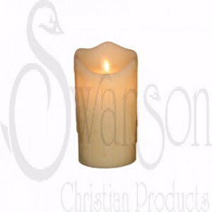 Marvelous Lights Flameless Candle Ivory Drip Wax (3" x 6")