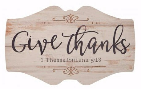 Signature Sign-Give Thanks (18" x 11")