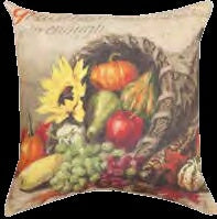 Pillow-Pumpkins And Cornucopia (18 x 18)