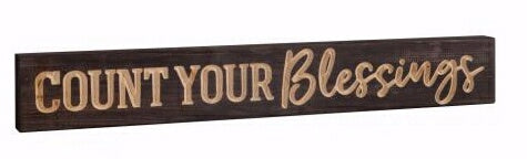 Barnhouse Block-Count Your Blessings (23.75 x 3.5)