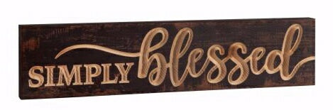 Barnhouse Block-Simply Blessed (23.75 x 5.5)