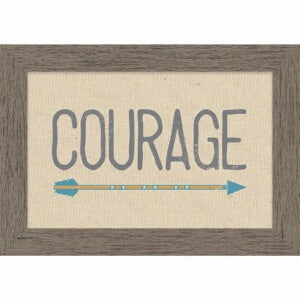 Framed Canvas-Natural-Courage (7.25 X 10.25) (Word