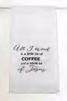 Tea Towel-Coffee And Jesus (16 x 28) (Set Of 6)