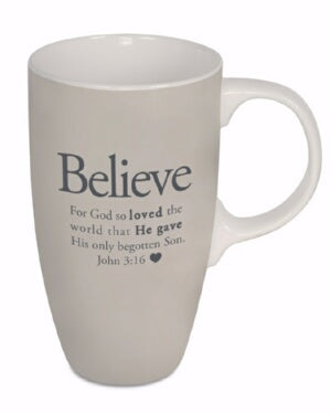 Mug-Latte-Believe (John 3:16) (17 Oz)