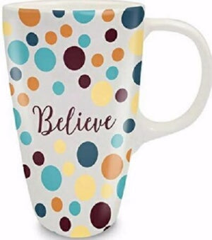 Mug-Latte-Believe-Polka Dot (17 Oz)