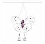 Prism Drop-Butterfly Motif-Red/Violet (12.5")