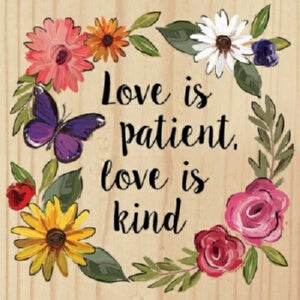 Square House Coaster-Love Is Patient (4")