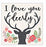 Square House Coaster-Love You Deerly (4")