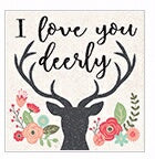 Square House Coaster-Love You Deerly (4")