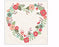 Square House Coaster-Floral Heart (4")