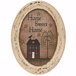 Wall Decor-Oval Plate-Home Sweet Home (12 x 9)