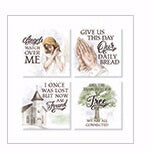 Square House Coasters-Prayer (Set Of 4) (4")