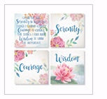 Square House Coasters-Serenity Prayer (Set Of 4) (