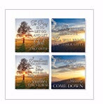 Square House Coasters-Religious Photograph (Set Of