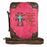 Bible Cover-Fashion/Cross-Large-Pink (Psalm 31:24)