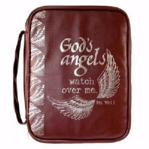 Bible Cover-Imitation Leather w/Foil-God's Angels-