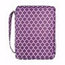 Bible Cover-Embroiderable Quatrefoil-Large-Lavende