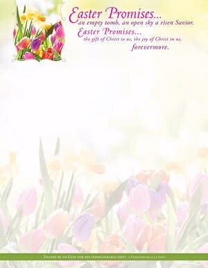 Easter Promises...(2 Corinthians 9:15) Letterhead