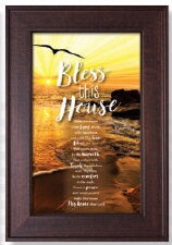 Framed Art-Words of Grace-Bless This House (8.5" x
