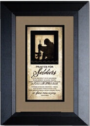 Plaque-Silhouettes-Prayer For Soldiers (8.5" X 12.