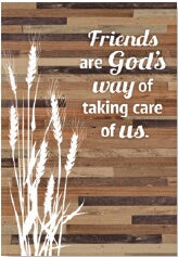Plaque-Wood Silhouettes-Friends Are God's Way (6"