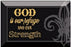 Glass Plaque-God Is Our Refuge (6 x 4)