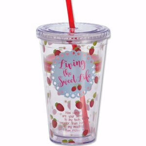 Tumbler-Insulated w/Straw-Living The Sweet Life (P