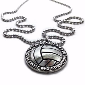 PEWTER VOLLEYBALL PHIL 4:13 - 30" BALL CH Necklace