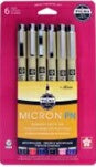 Pigma Micron Plastic Nib-Hangable-6 Assorted C Pen