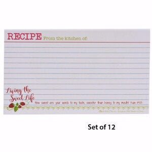 Recipe Cards-Living The Sweet Life (Psalm 119:103