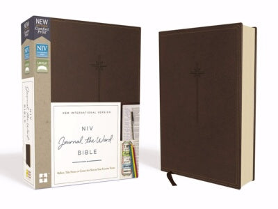 PRE-ORDER: NIV Journal The Word Bible (Comfort Print)-Brown L