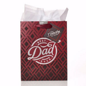 Best Dad Ever w/Tag & Tissue-Medium Gift Bag