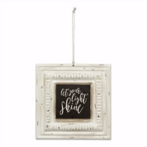 Pressed Tin Sign-Let Your Light Shine (6 x 6)