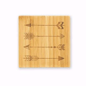 Bamboo Coaster Set-Arrows (Set Of 4)