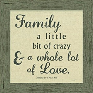 Framed Art-Crazy Family (Homespun Collection) (9 x