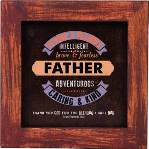 Box Plaque-Father (7 x 7)