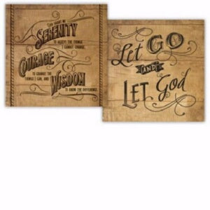 Wood Block-Serenity Prayer-Two Sided (4.5 x 4.5 x