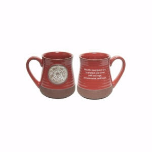 Mug-Pottery-Firefighter Prayer-Red